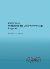 Untermiete: Kündigung des Untermietvertrags, Ratgeber