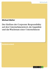 Der Einfluss der Corporate Responsibility auf den Unternehmenswert, die Liquidität und das Wachstum eines Unternehmens