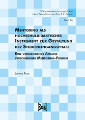 Mentoring als hochschuldidaktisches Instrument zur Gestaltung der Studieneingangsphase