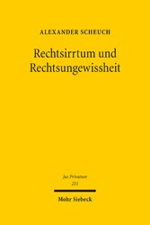 Rechtsirrtum und Rechtsungewissheit