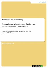 Strategische Allianzen als Option im internationalen Luftverkehr