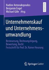 Unternehmenskauf und Unternehmensumwandlung