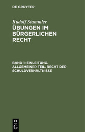 Einleitung. Allgemeiner Teil. Recht der Schuldverhältnisse