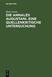 Die Annales Augustani. Eine quellenkritische Untersuchung