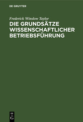 Die Grundsätze wissenschaftlicher Betriebsführung