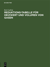 Reduktions-Tabelle für Heizwert und Volumen von Gasen