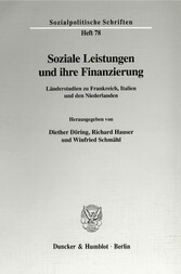 Soziale Leistungen und ihre Finanzierung.