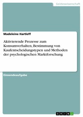 Aktivierende Prozesse zum Konsumverhalten, Bestimmung von Kaufentscheidungstypen und Methoden der psychologischen Marktforschung