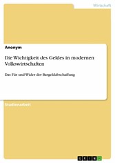 Die Wichtigkeit des Geldes in modernen Volkswirtschaften