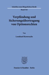 Verpfändung und Sicherungsübertragung von Optionsrechten.