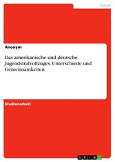 Das amerikanische und deutsche Jugendstrafvollzuges. Unterschiede und Gemeinsamkeiten