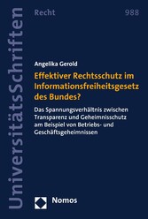 Effektiver Rechtsschutz im Informationsfreiheitsgesetz des Bundes?