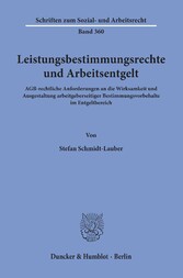 Leistungsbestimmungsrechte und Arbeitsentgelt.