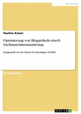 Optimierung von Blogartikeln durch Suchmaschinenmarketing