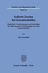 Isolierte Zession bei Gesamtschulden.