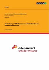 Beurteilung und Reflexion von Lehrbuchseiten im Grammatikunterricht