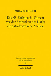 Das NS-Euthanasie-Unrecht vor den Schranken der Justiz: eine strafrechtliche Analyse