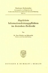 Abgeleitete Informationsleistungspflichten im deutschen Zivilrecht.