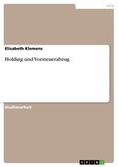 Holding und Vorsteuerabzug