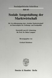 Soziale Ausgestaltung der Marktwirtschaft.