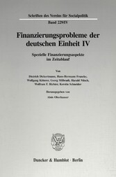 Finanzierungsprobleme der deutschen Einheit IV.