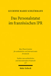 Das Personalstatut im französischen IPR