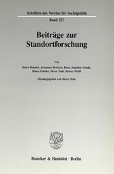 Beiträge zur Standortforschung.