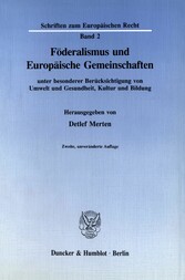 Föderalismus und Europäische Gemeinschaften