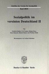 Sozialpolitik im vereinten Deutschland II.