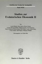 Studien zur Evolutorischen Ökonomik II.