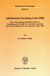 Althistorische Forschung in der DDR.