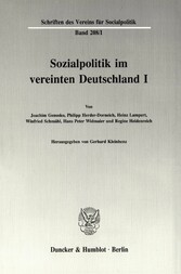 Sozialpolitik im vereinten Deutschland I.