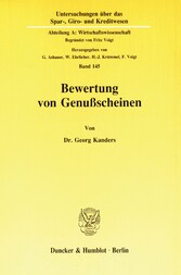 Bewertung von Genußscheinen.