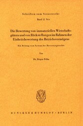 Die Bewertung von immateriellen Wirtschaftsgütern und von Rückstellungen im Rahmen der Einheitsbewertung des Betriebsvermögens.