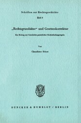 »Rechtsgrundsätze« und Gesetzeskorrektur.