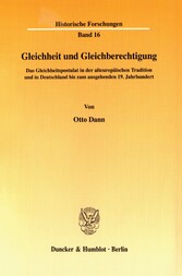 Gleichheit und Gleichberechtigung.