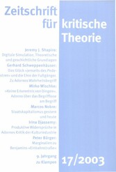 Zeitschrift für kritische Theorie / Zeitschrift für kritische Theorie, Heft 17