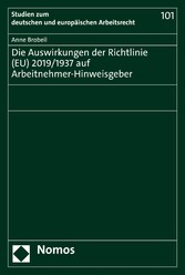 Die Auswirkungen der Richtlinie (EU) 2019/1937 auf Arbeitnehmer-Hinweisgeber