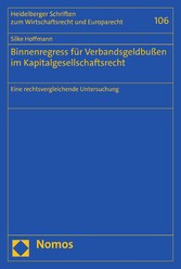 Binnenregress für Verbandsgeldbußen im Kapitalgesellschaftsrecht