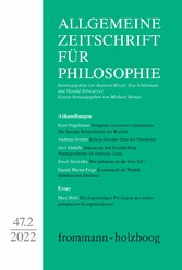 Allgemeine Zeitschrift für Philosophie: Heft 47.2/2022