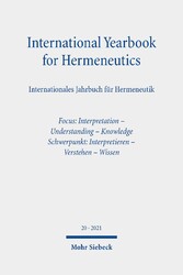 International Yearbook for Hermeneutics / Internationales Jahrbuch für Hermeneutik