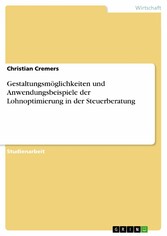 Gestaltungsmöglichkeiten und Anwendungsbeispiele der Lohnoptimierung in der Steuerberatung