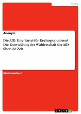 Die AfD. Eine Partei für Rechtspopulisten? Die Entwicklung der Wählerschaft der AfD über die Zeit