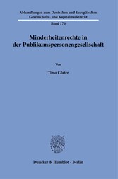 Minderheitenrechte in der Publikumspersonengesellschaft.