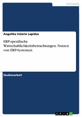 ERP-spezifische Wirtschaftlichkeitsbetrachtungen. Nutzen von ERP-Systemen