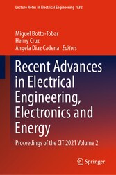 Recent Advances in Electrical Engineering, Electronics and Energy