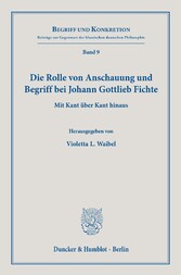 Die Rolle von Anschauung und Begriff bei Johann Gottlieb Fichte.