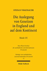 Die Auslegung von Gesetzen in England und auf dem Kontinent I/II