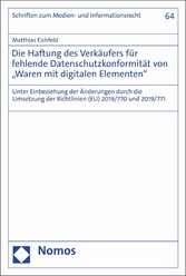 Die Haftung des Verkäufers für fehlende Datenschutzkonformität von 'Waren mit digitalen Elementen'