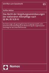 Das Recht der Vergütungsvereinbarungen der stationären Altenpflege nach §§ 84, 85 SGB XI